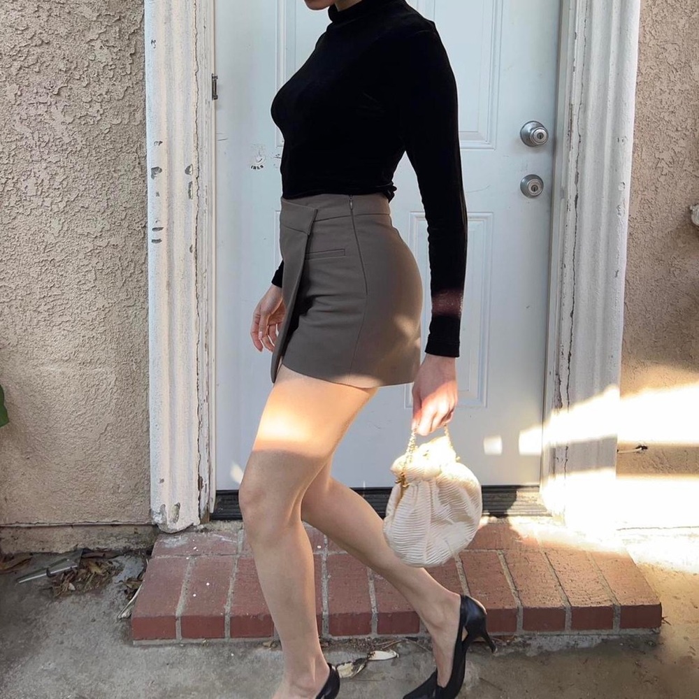 Zara grey mini skort